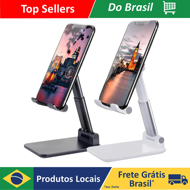 Suporte Para Celular e Tablet Dobrável Portátil Ajustável Apoio Mesa [PROMOÇÃO]